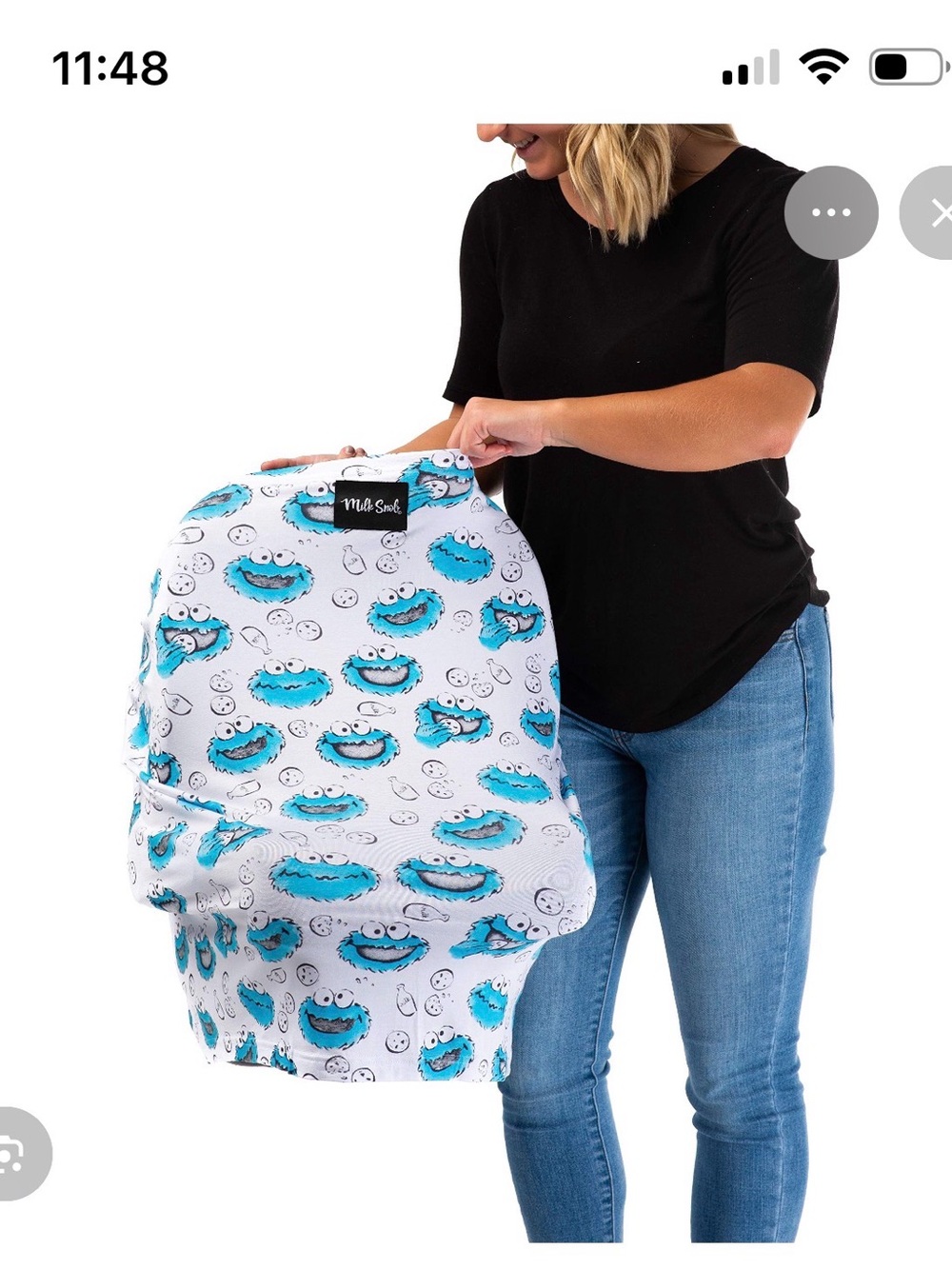 Blue Cookie Monster Print Kids Multi-Use Cover by MilSak